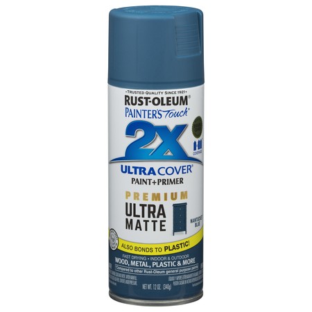 Rust-Oleum Spray Paint, Nantucket Blue, Matte, 12 Oz 331188